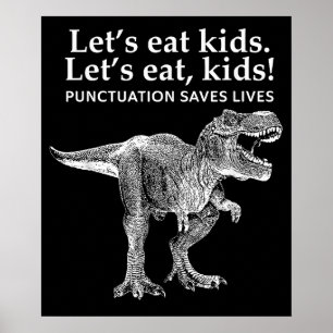 Lasse Kids Punctuation Rette Leben Dinosaurier Poster