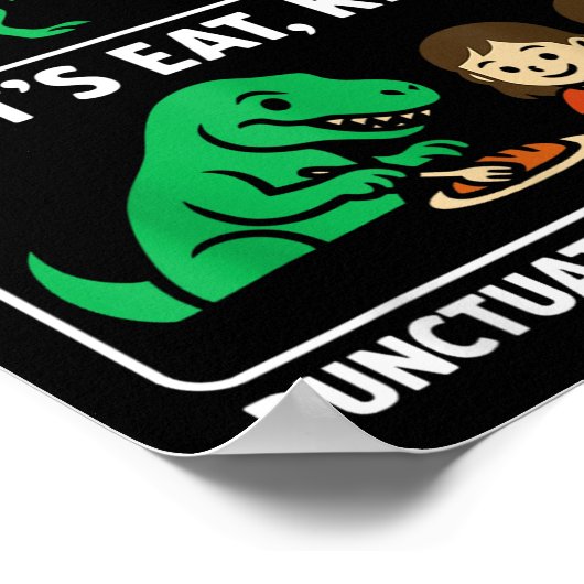 Lasse Kids Punctuation Rette Lives Funny Gramma Poster (Ecke)