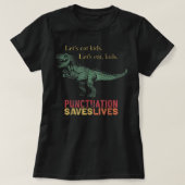 Lasse Kids Punctuation Rette Lives Grammar Funn T-Shirt (Design vorne)