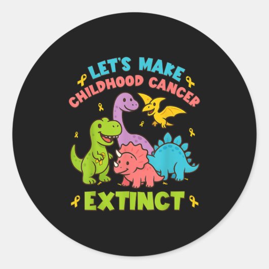 Lasse Krebs im Kindesalter aussterben lassen Dinos Runder Aufkleber (Vorderseite)