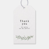 lasse Liebe wachsen" Kalligrafie rustikale Vegetat Geschenkanhänger (Rückseite)