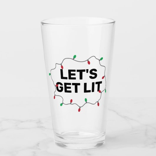Lasse Lit Funny Spaß Weihnachtsgebot Bier erhalten Glas (Vorderseite)