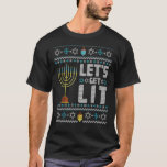 Lasse Lit Menorah Hanukkah Channukah jüdisch erhal T-Shirt<br><div class="desc">Lasse Lit Menorah Hanukkah Channukah jüdisch erhalten</div>