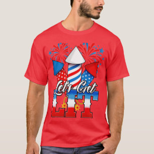 Lasse Lit Patriotic 4. Juli Party T-Shirt