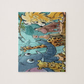 Lasse mit Geschenkboxen ins Zoo-Puzzle gehen Puzzle (Vertikal)