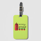 Lasse mit Ketchup aufholen Gepäckanhänger (Vorderseite Vertikal)