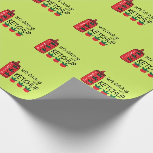 Lasse mit Ketchup aufholen Geschenkpapier (Ecke)