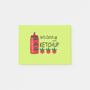 Lasse mit Ketchup aufholen Post-it Klebezettel