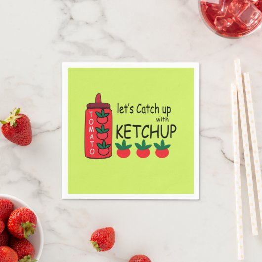 Lasse mit Ketchup-Party aufholen Serviette (Beispiel)