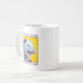 Lasse Müll essen und wird von lustigen Sprüchen ge Kaffeetasse (Vorderseite Links)