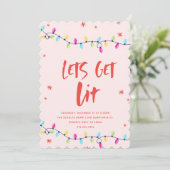 Lasse neue Jahre Party Einladung (Stehend Vorderseite)