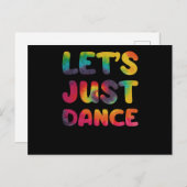 Lasse nur Tanz Hippie Gefärbte Krawatte Postkarte (Vorne/Hinten)