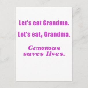 Lasse Oma Commas Rette Lives essen Postkarte