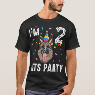 Lasse Party 2. Geburtstag mit deutschem Hirten T-Shirt