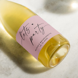 Lasse Party. Bachelorette-Bachelorette Schaumweinetikett