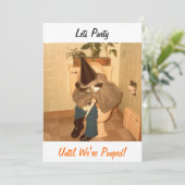 Lasse Party, bis wir gekackt sind - einladen Einladung (Stehend Vorderseite)