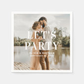 Lasse Party. Moderne minimalistische Typografie-Ho Serviette (Vorderseite)