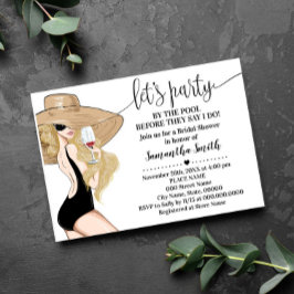 Lasse Party nach Pool, bevor ich Brautparty mache Einladung