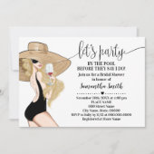 Lasse Party nach Pool, bevor ich Brautparty mache Einladung (Vorderseite)