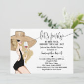 Lasse Party nach Pool, bevor ich Brautparty mache Einladung (Stehend Vorderseite)