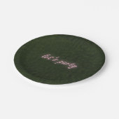 Lasse Party Neon Pink Kunsgras Pappteller (Schrägansicht)