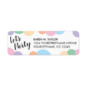 Lasse Party Rainbow Confetti Rücksendeadresse (Vorne)