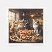 Lasse Party seine Cat Pizza Night, Serviette (Vorderseite)