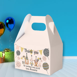 Lasse Pawty!3 niedliche Hunde mit Party Hüten Gebu Geschenkschachtel