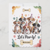 Lasse Pawty Birthday Einladungen (Rückseite)