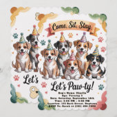 Lasse Pawty Birthday Einladungen (Vorne/Hinten)