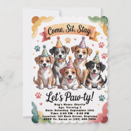 Lasse Pawty Birthday Einladungen