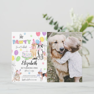 Lasse Pawty Dog Einladungskarte zum ersten Geburts Einladung