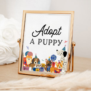 Lasse Pawty Dog Party eine Adoption Adoptiere Poster