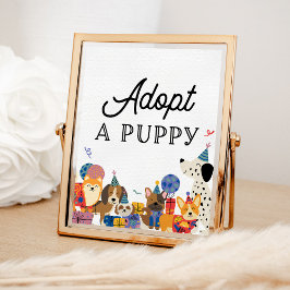 Lasse Pawty Dog Party eine Adoption Adoptiere Poster
