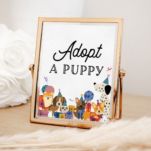 Lasse Pawty Dog Party eine Adoption Adoptiere Poster