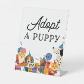 Lasse Pawty Dog Party eine Adoption Adoptiere Sockelschild (Vorderseite)
