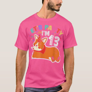 Lasse Pawty Im 1313. Geburtstag Corgi Dog T-Shirt