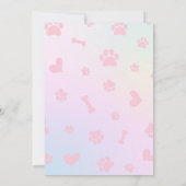 Lasse Pawty Puppy Party Girl 10. Geburtstag Einladung (Rückseite)