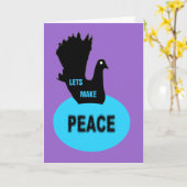 Lasse Peace Black Dove Grußkarte machen Karte (Gelbe Blume)