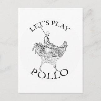 Lasse Pollo spielen! Postkarte