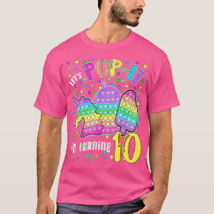 Lasse Pop Im Umdrehen 10 farbige 10. Geburtstag G T-Shirt