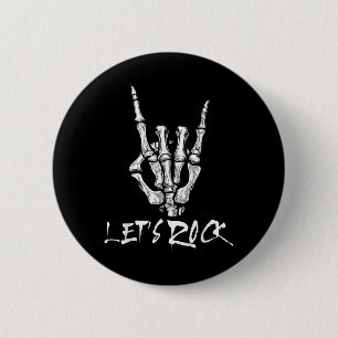 Lasse Rock Band Rock and Roll Skeleton Hand Sign R Button