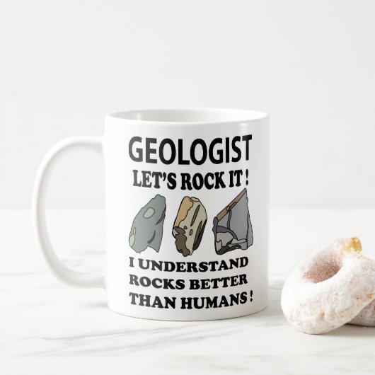 Lasse Rock IT Geologist Kaffeetasse (Mit Donut)