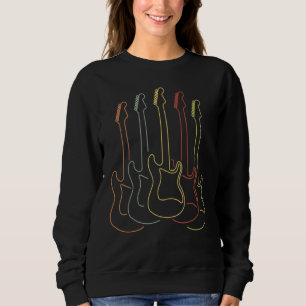 Lasse Rock Rock'n'Roll Guitar Retro Multicolor Sweatshirt