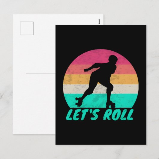 Lasse Roll Girls Feiertagspostkarte (Vorne/Hinten)