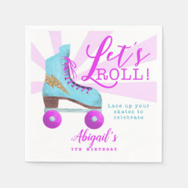 Lasse Roll | Roller Skaten Birthday Party Serviette