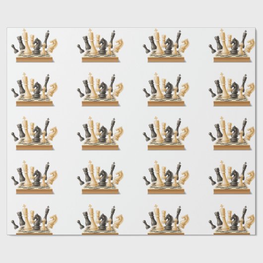 Lasse Schach spielen Geschenkpapier (Flach)