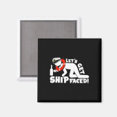 Lasse Schiff vor Ort - Familienurlaub Magnet (Vorderseite/Rückseite)