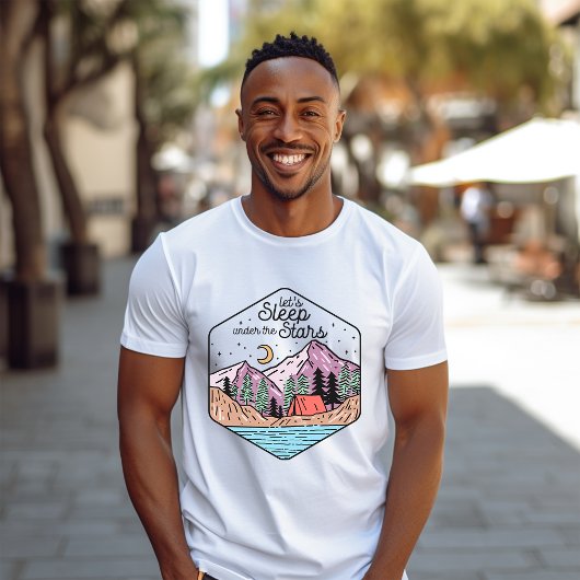 Lasse Schlaf unter dem Camping "Stars Camper" T-Shirt