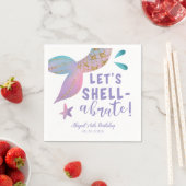 Lasse Shellabrate Mermaid Birthday Party Serviette (Beispiel)
